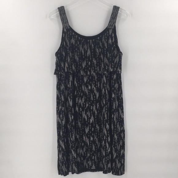 Nwt 𝅺Style & Co Printed Black Waterfall Dress Medium - Picture 4 of 9